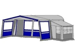 Te Velde Voortent De Wenne 310 Cm Blauw -Winkel Voor Buitenkampeerartikelen 1 2 te velde voortenten met uitbouw de wenne blauw7