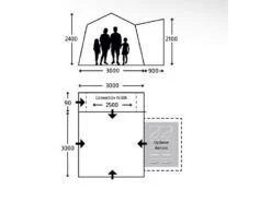 Kampa Opblaasbare Camper-bus Tent Cross Air Tc -Winkel Voor Buitenkampeerartikelen 41 3 kampa opblaasbare camper bus tent cross air tc afmeting 9120001999
