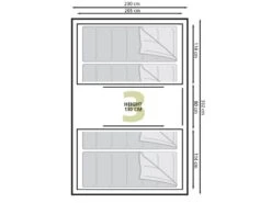 Eurotrail Vis-a-vis Tent Santiago BTC 5 Eurotrail Vis-a-vis Tent Santiago BTC -Winkel Voor Buitenkampeerartikelen 55 2 eurotrail santiago btc plattegrond ette0609 2701