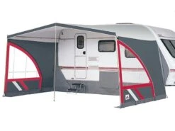 Dorema Caravanluifel Panorama -Winkel Voor Buitenkampeerartikelen dorema caravan luifel panorama antraciet rood panorama 2