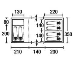 High Peak Porto 6 -Winkel Voor Buitenkampeerartikelen high peak koepeltent porto 6 plattegrond 12240 2