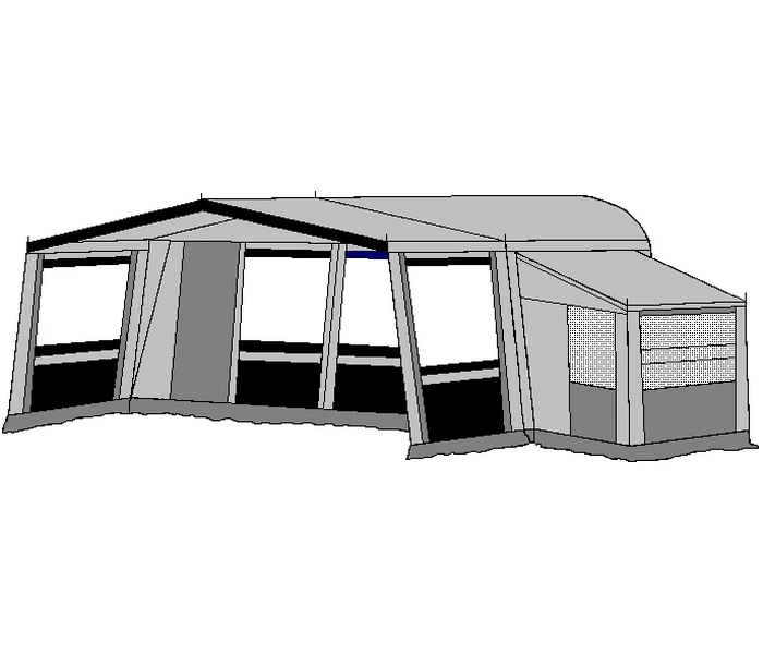 Te Velde Voortent De Vaart Lux 240 Cm Antraciet 3 Te Velde Voortent De Vaart Lux 240 Cm Antraciet - Afbeelding 3